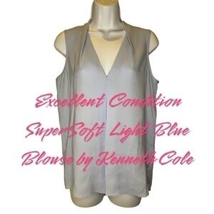Kenneth Cole Light Blue sleeveless blouse sz SP‎